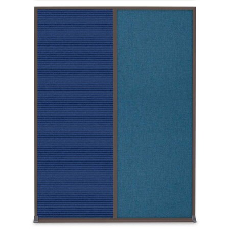 United Visual Products Single Door Radius Plus Corkboard, 24"X UV8001PLUS-WHITE-BLSPRU